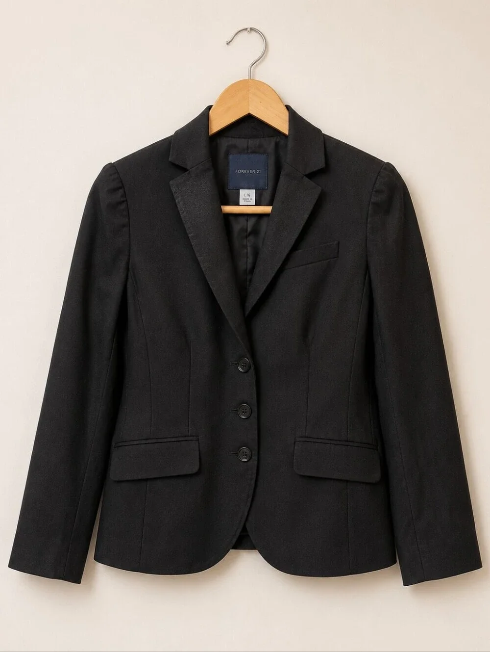 Sz 6P J.Crew Preppy Super 120's Wool Blazer Black